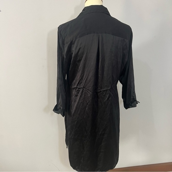 La Perla black silk robe Basic Silk Sleepshirt lingerie luxury Italian made sz M - Picture 5 of 12